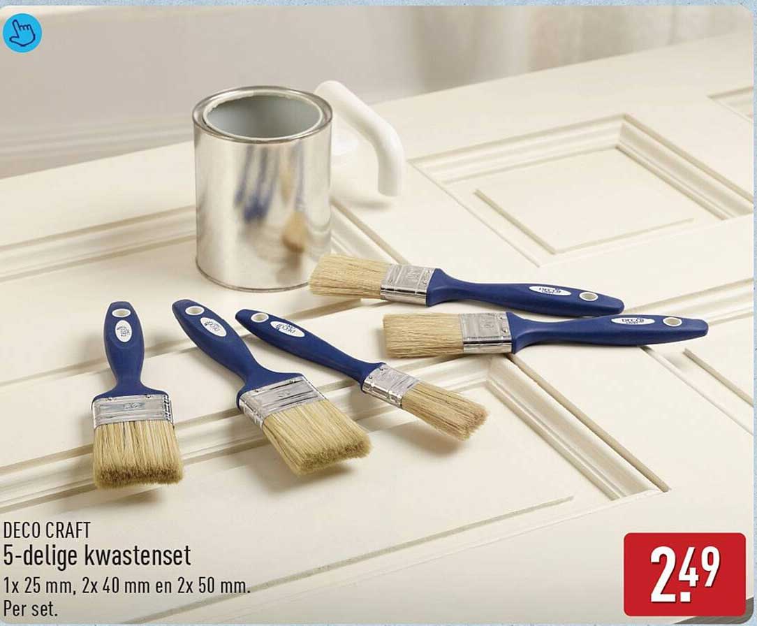 DECO CRAFT 5-delige kwastenset