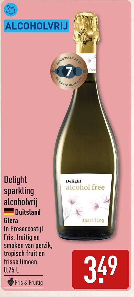 Delight sparkling alcoholvrij Duitsland Glera