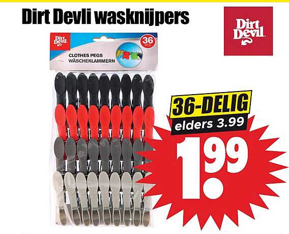 Dirt Devil wasknijpers 36-delig elders 3.99