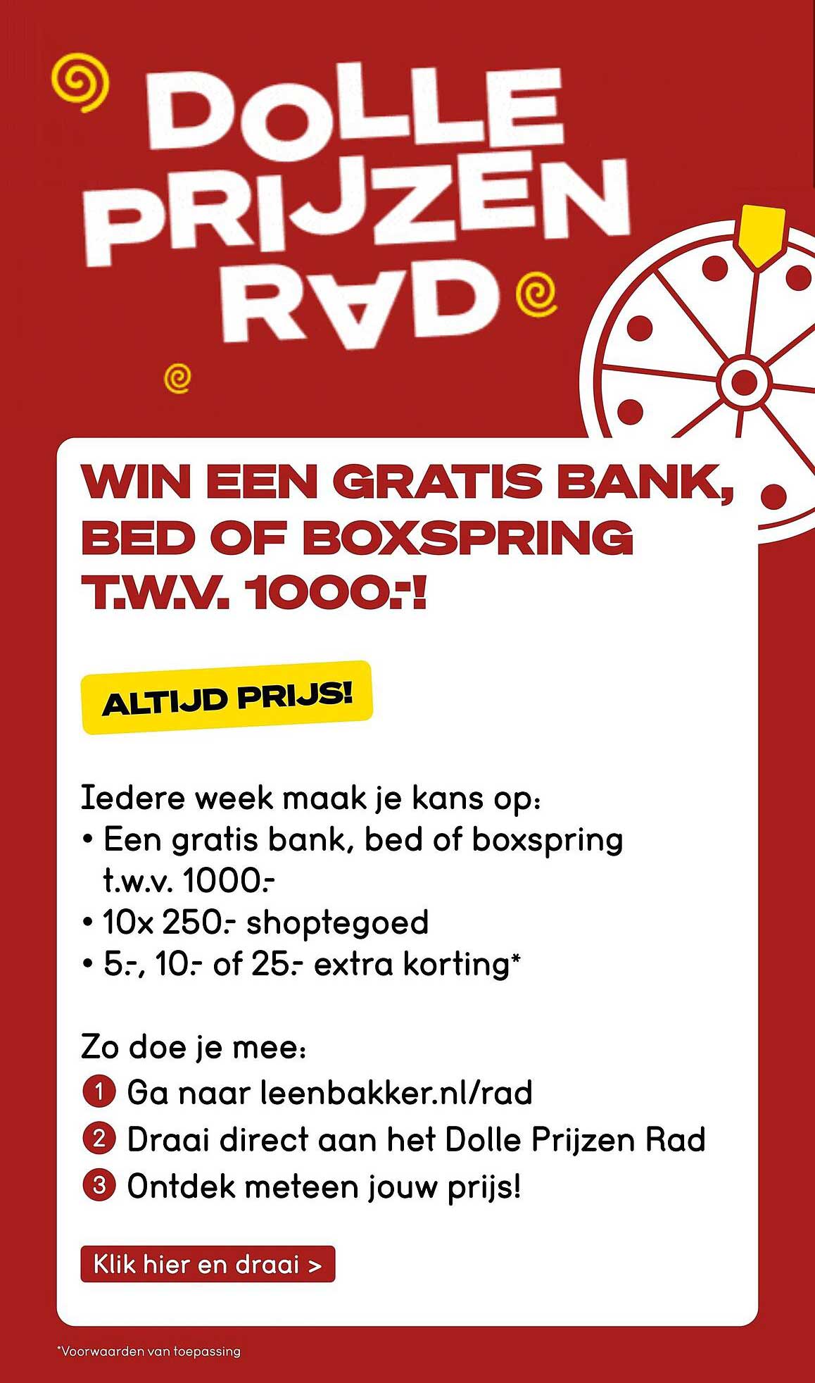 DOLLE PRIJZEN RAD