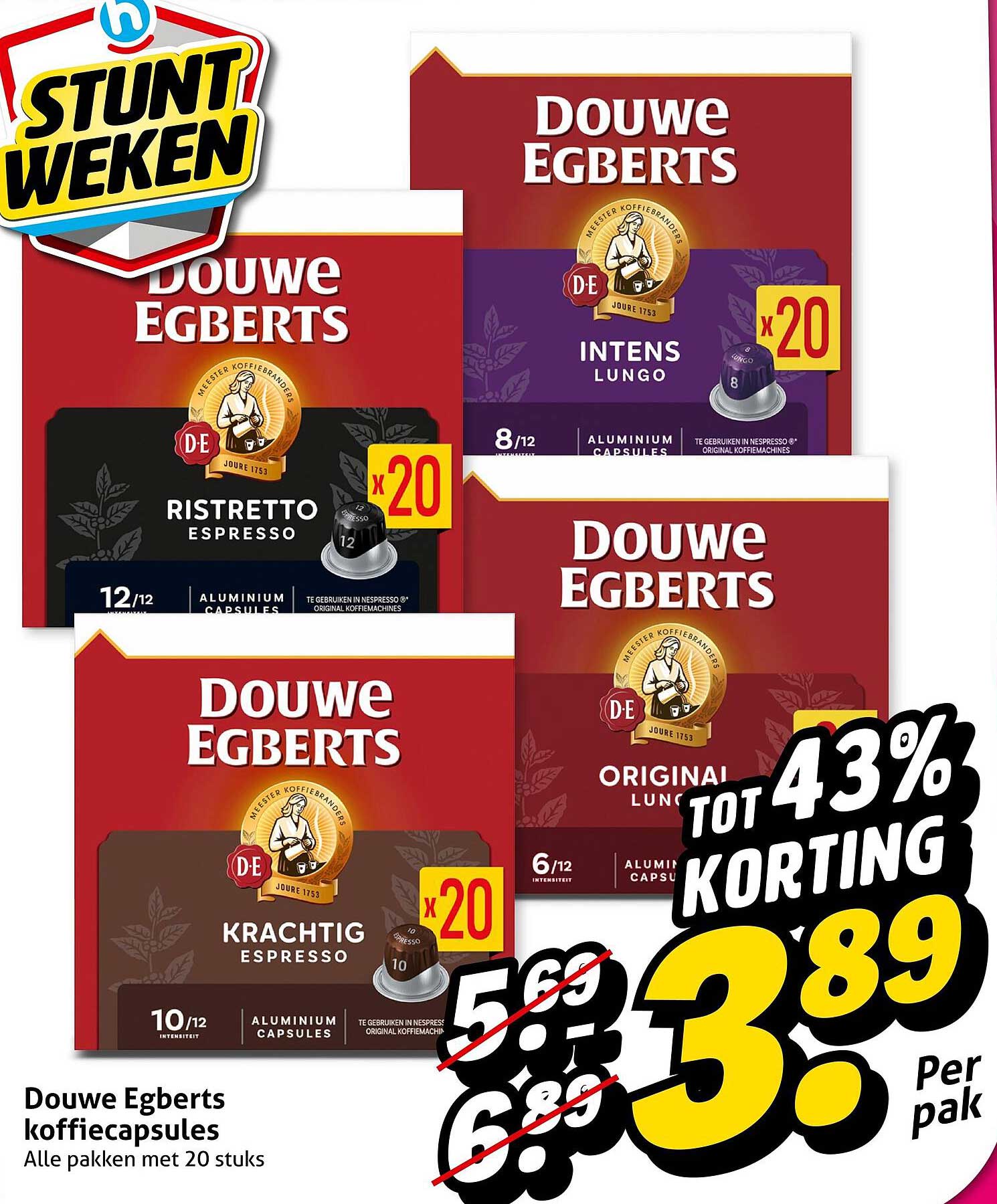 Douwe Egberts koffiecapsules Alle pakken met 20 stuks