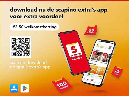 download nu de scapino extra’s app voor extra voordeel