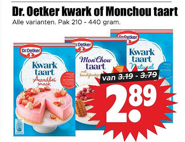 Dr. Oetker kwark of Monchou taart