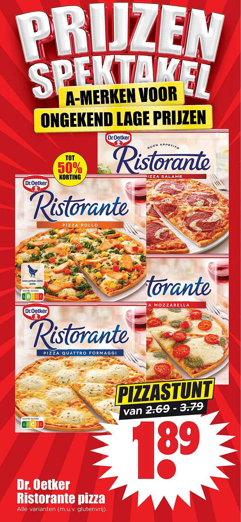 Dr. Oetker Ristorante pizza Alle varianten (m.u.v. glutenvrij)