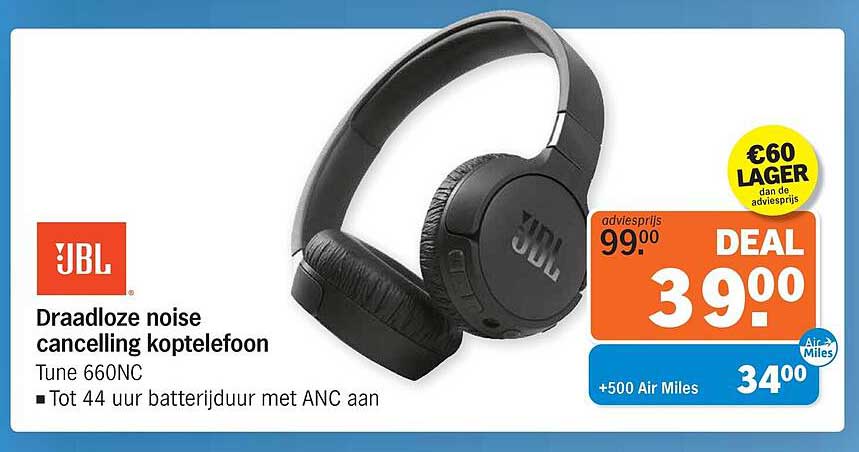 Draadloze noise cancelling koptelefoon Tune 660NC