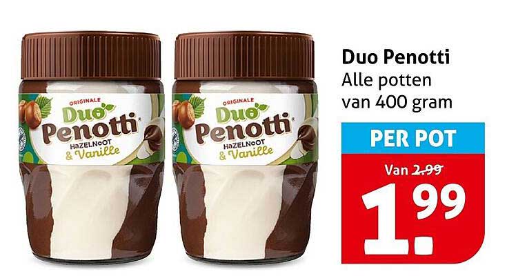 Duo Penotti Alle potten van 400 gram PER POT
