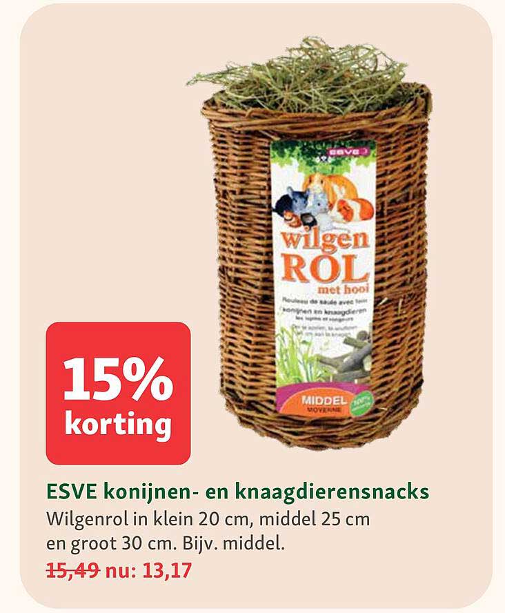 ESVE konijnen- en knaagdierensnacks 15% korting