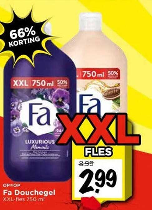 Fa Douchegel XXL-fles 750 ml 66% KORTING