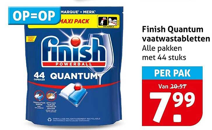 Finish Quantum vaatwastabletten Alle pakken met 44 stuks PER PAK