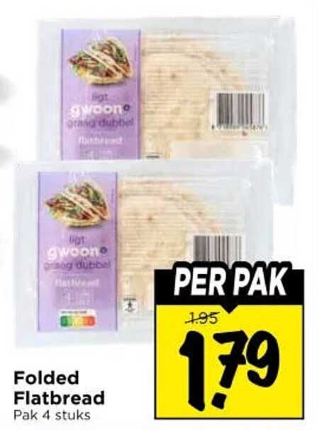Folded Flatbread Pak 4 stuks
