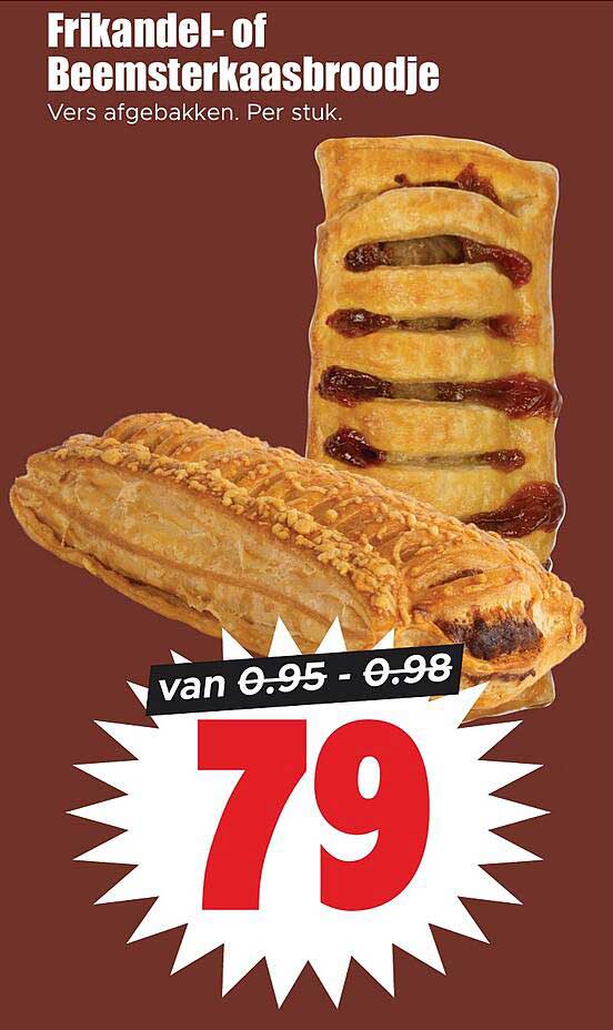 Frikandel- of Beemsterkaasbroodje