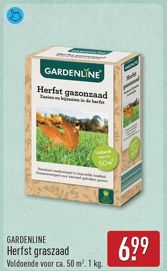 GARDENLINE Herfst graszaad Voldoende voor ca. 50 m². 1 kg.