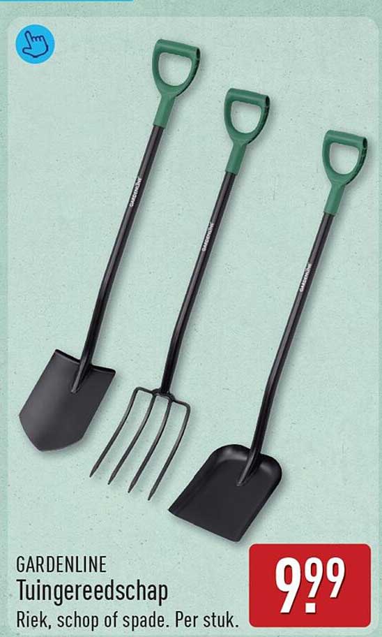 GARDENLINE Tuingereedschap Riek, schop of spade. Per stuk.