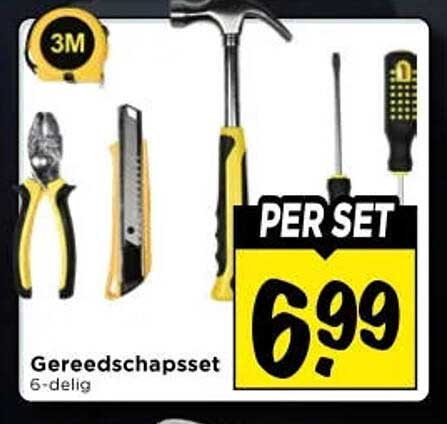 Gereedschapsset 6-delig