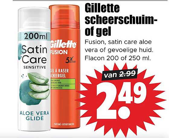Gillette scheerschuim of gel