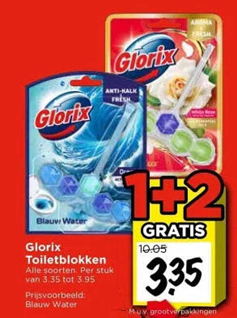 Glorix Toiletblokken 1+2 GRATIS