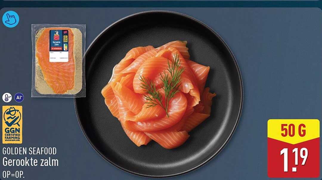 Golden Seafood Gerookte zalm OP=OP.