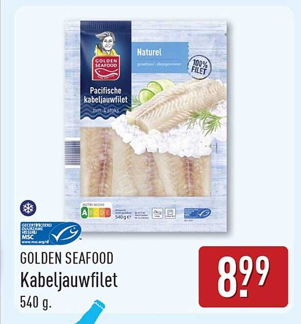 GOLDEN SEAFOOD Kabeljauwfilet 540 g.