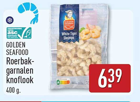 GOLDEN SEAFOOD Roerbak-garnalen knoflook 400 g.