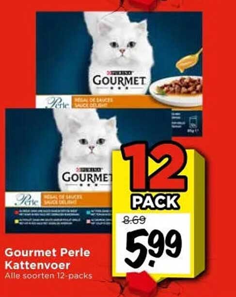 Gourmet Perle Kattenvoer Alle soorten 12-packs