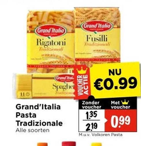 Grand'Italia Pasta Tradizionale Alle soorten