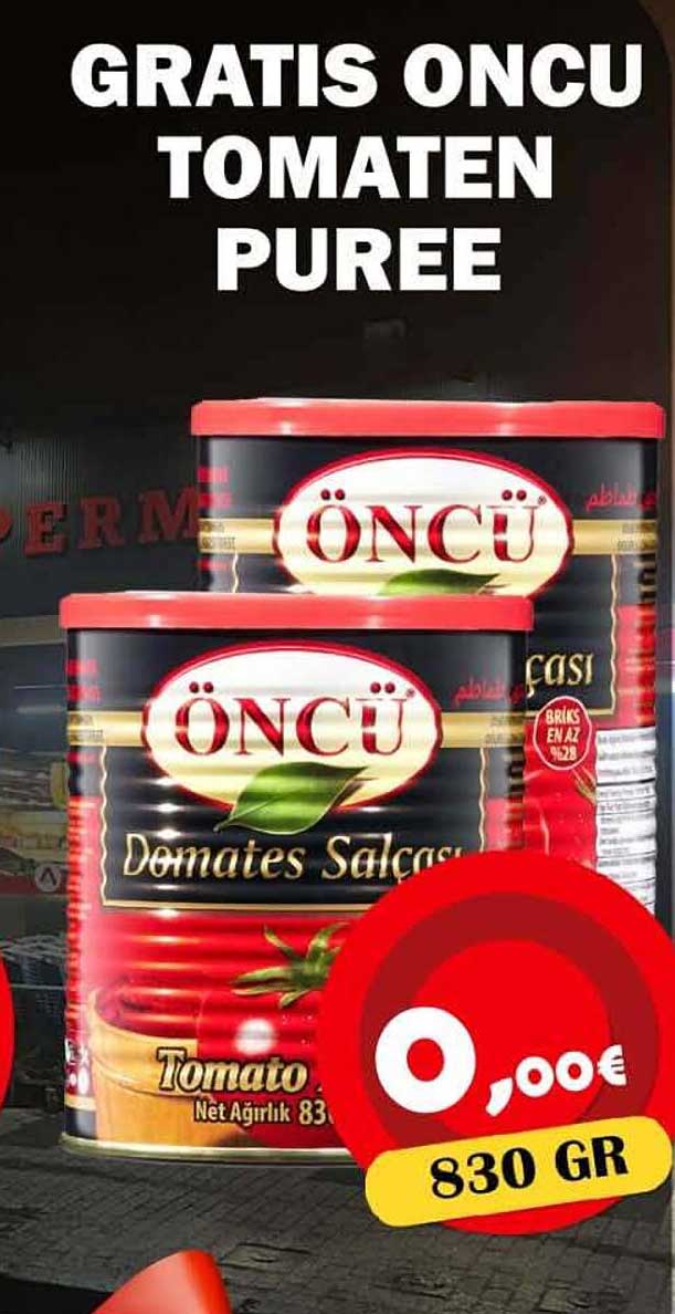 GRATIS ONCU TOMATEN PUREE
