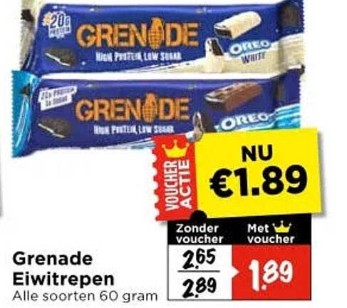 Grenade Eiwitrepen Alle soorten 60 gram