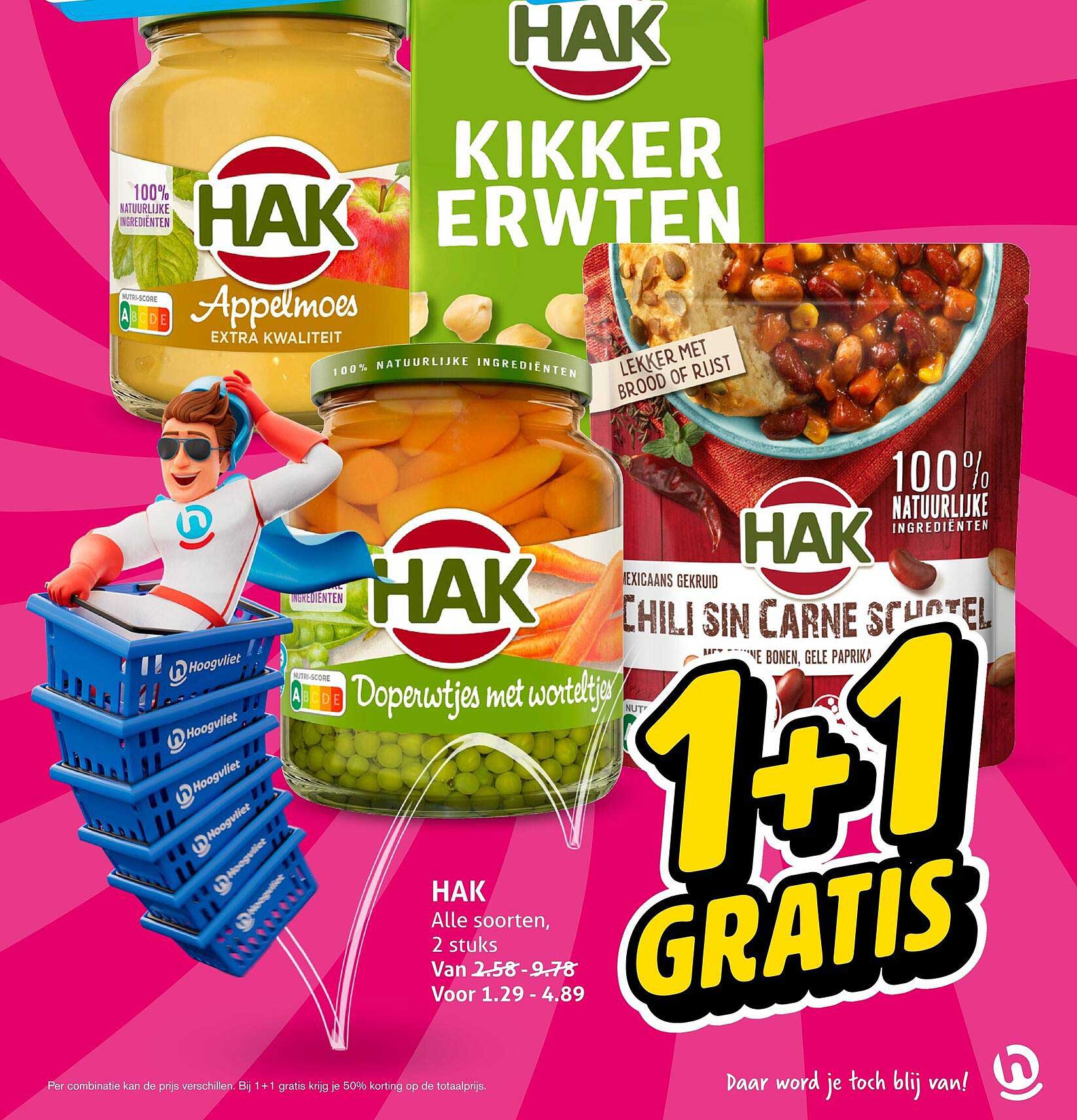 HAK Alle soorten, 2 stuks 1+1 gratis