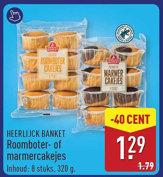 HEERLIJK BANKET Roomboter- of marmercakejes