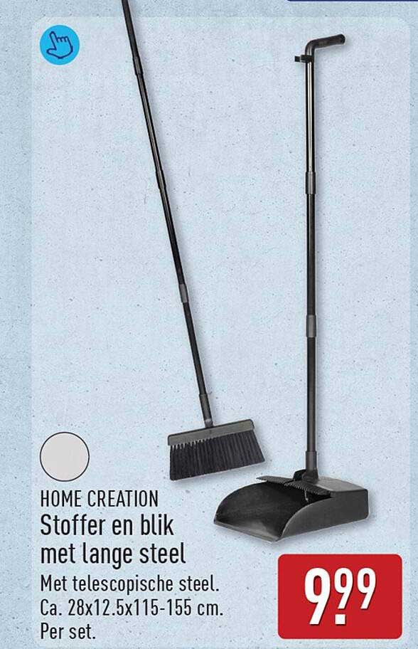 HOME CREATION Stoffer en blik met lange steel