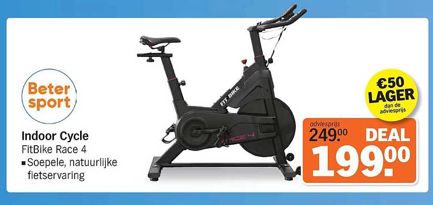 Indoor Cycle FitBike Race 4 - Soepele, natuurlijke fietservaring
