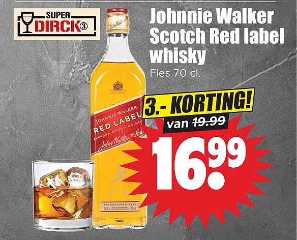 Johnnie Walker Scotch Red label whisky