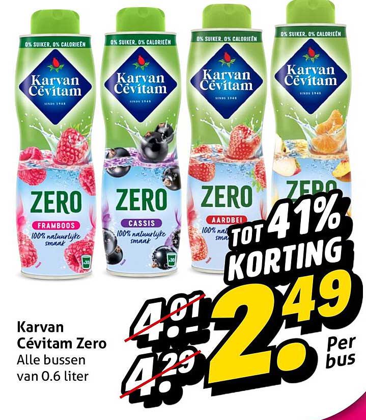 Karvan Cévitam Zero Alle bussen van 0.6 liter