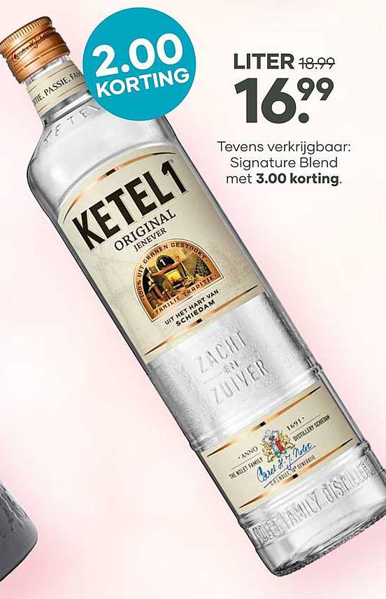 Ketel 1 Original Jenever 2.00 korting