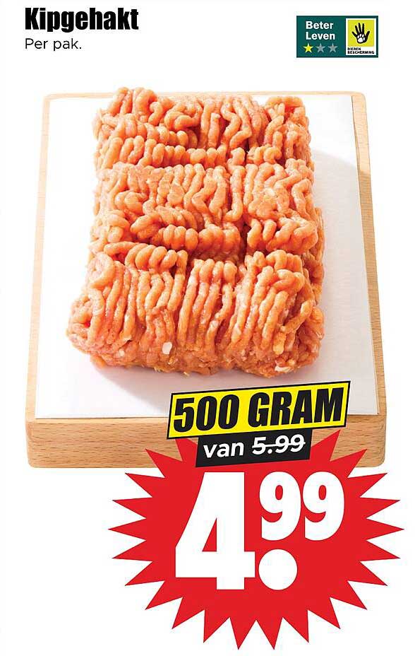 Kipgehakt Per pak. 500 gram