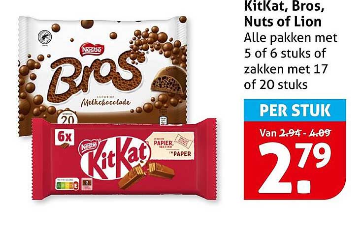 KitKat, Bros, Nuts of Lion