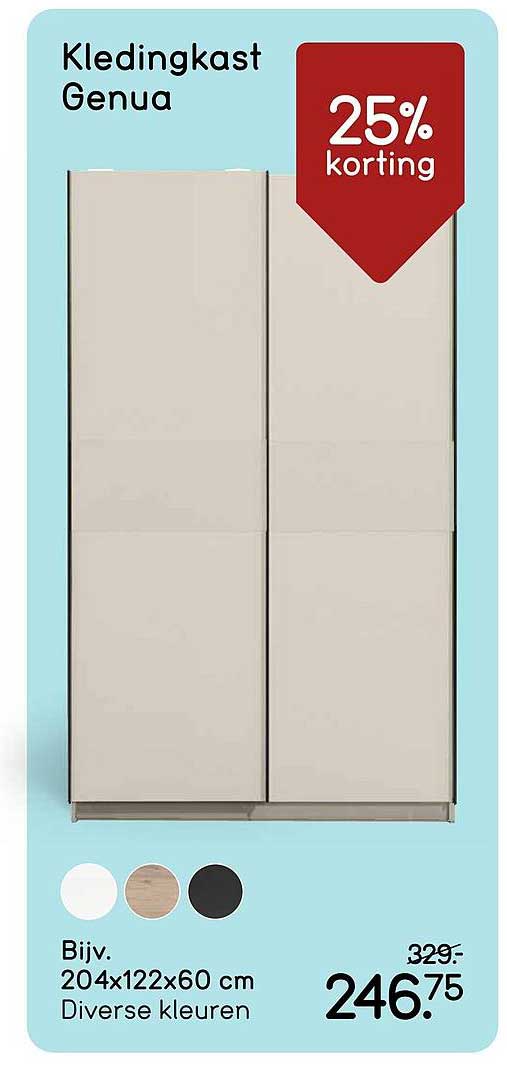 Kledingkast Genua 25% korting