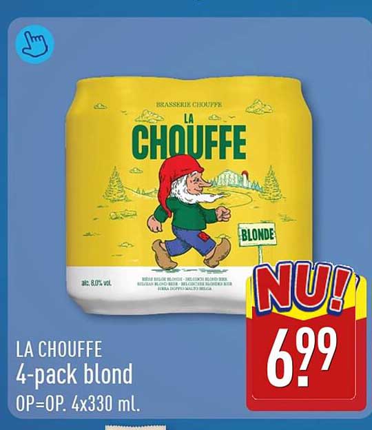 LA CHOUFFE 4-pack blond OP=OP. 4x330 ml.