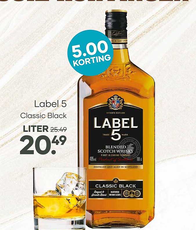 Label 5 Classic Black LITER