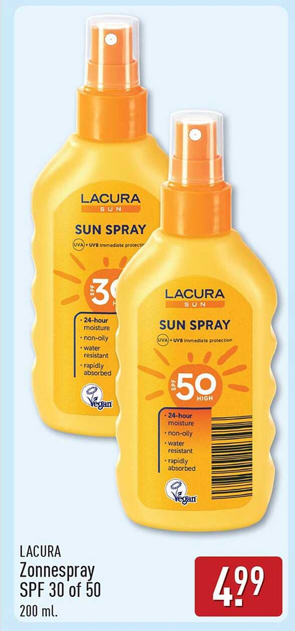 LACURA Zonnespray SPF 30 of 50 200 ml.