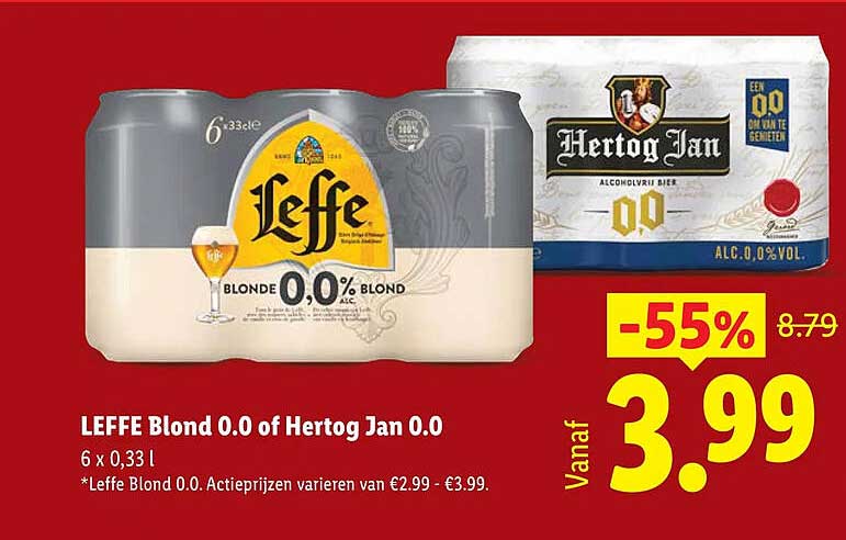 LEFFE Blond 0.0 of Hertog Jan 0.0