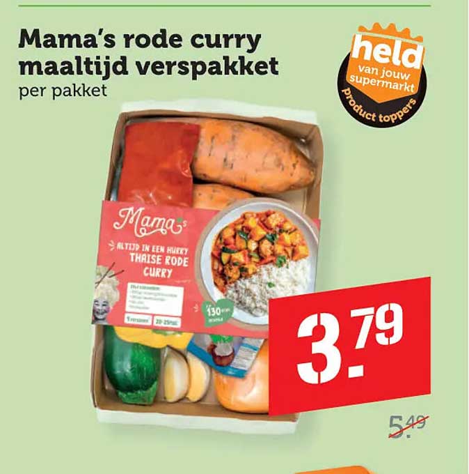 Mama's rode curry maaltijd verspakket