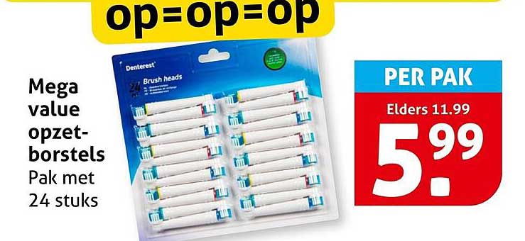 Mega value opzet-borstels Pak met 24 stuks