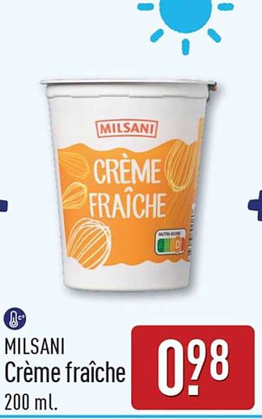MILSANI Crème fraîche 200 ml.