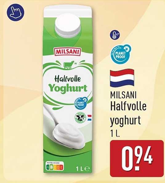 MILSANI Halfvolle yoghurt 1 l.