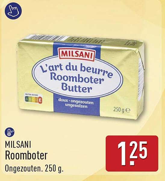 MILSANI Roomboter Ongezouten. 250 g.