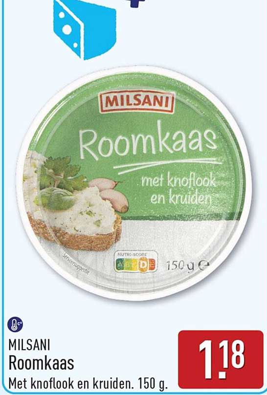 MILSANI Roomkaas Met knoflook en kruiden. 150 g.