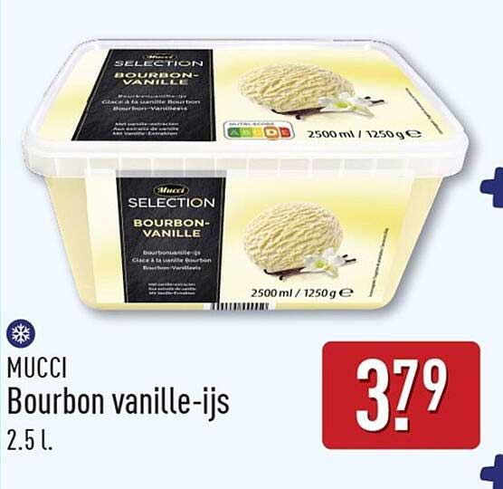 Mucci Bourbon vanille-ijs 2.5 l.