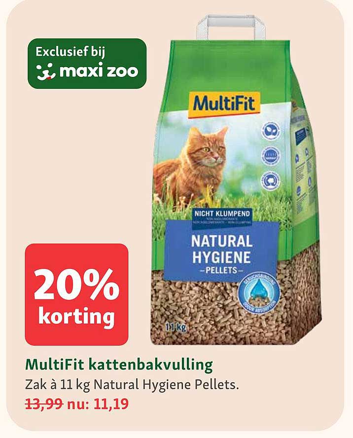 MultiFit kattenbakvulling 20% korting