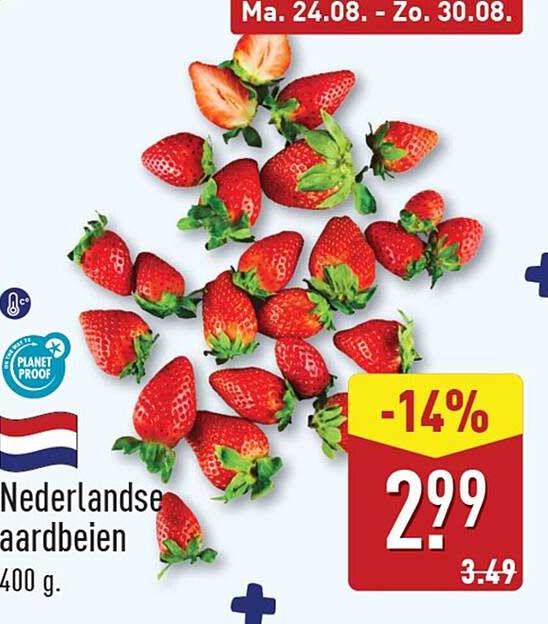Nederlandse aardbeien 400 g -14%